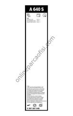 BOSCH 3397007640 | FORD FOCUS SILECEK SÜPÜRGESI ÖN TAKIM