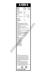 BOSCH BCH 3397007696 | BMW F20-F20 LCI-F21-F21 LCI-F22-F22 LCI-F23-F23 LCI SILECEK SÜPÜRGESI ÖN TAKIM