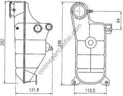 BEHR BHR CRT 119 000S | MERCEDES W124 RADYATÖR YEDEK SU DEPOSU