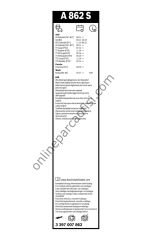 BOSCH 3397007862 | VW PANAMERA-KODIAQ-Q3-A5 SILECEK SÜPÜRGESI ÖN TAKIM