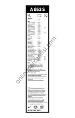 BOSCH BCH 3397007863 | VW GOLF7-A3-PASSAT SILECEK SÜPÜRGESI ÖN TAKIM