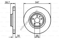 BOSCH 0986479260 | VW A6 FREN DISKI ÖN