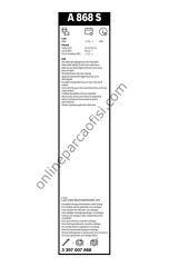 BOSCH 3397007868 | RENAULT CLIO IV / CAPTUR SILECEK SÜPÜRGESI ÖN TAKIM