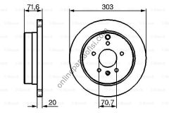 BOSCH 0986479268 | OPEL CAPTIVA ANTARA FREN DISKI ARKA