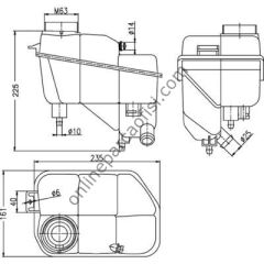 BEHR BHR CRT 202 000S | MERCEDES W211-219 RADYATÖR YEDEK SU DEPOSU