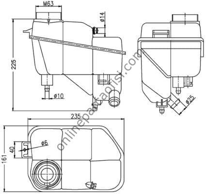BEHR BHR CRT 202 000S | MERCEDES W211-219 RADYATÖR YEDEK SU DEPOSU