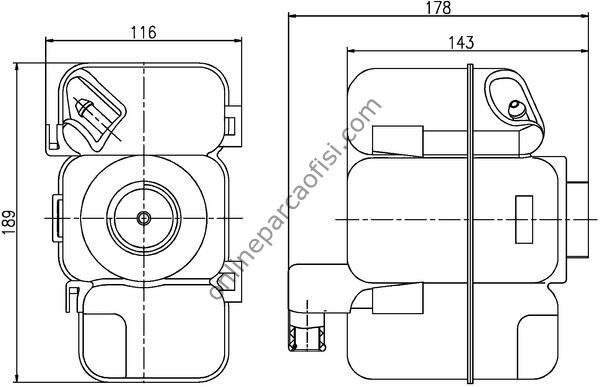 BEHR CRT 206 000S | VOLVO S60/S80 RADYATÖR YEDEK SU DEPOSU