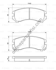 BOSCH 0986493450 | JAPON SWIFT (EA, MA) FREN BALATASI ÖN