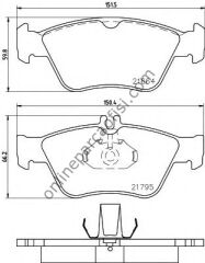 TEXTAR 2166404 | MERCEDES W208-210-170 FREN BALATASI ÖN