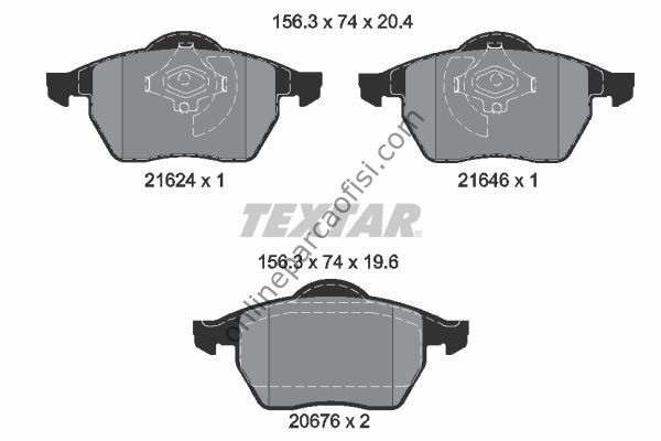 TEXTAR 2162402 | VW PASSAT-A4 FREN BALATASI ÖN
