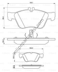 BOSCH 0986494001 | FIAT CHRYSLER/MERCEDES-W208-W210 FREN BALATASI ÖN