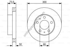 BOSCH 0986479315 | FIAT DUCATO V/KARSAN JEST/BOXER/JUMPER FREN DISKI ÖN