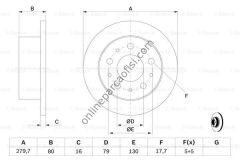 BOSCH 0986479316 | FIAT DUCATO 06>BOXER 06>JUMPER06 FREN DISKI ARKA