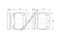 BOSCH 0986493550 | KORE PRIDE / 121 FESTIVA FREN BALATASI ÖN
