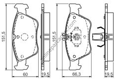 BOSCH 0986494002 | MERCEDES W208-210-170 FREN BALATASI ÖN