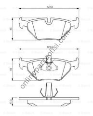 BOSCH BCH 0986494009 | BMW E39 FREN BALATASI ARKA
