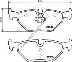 TEXTAR 2193402 | BMW E36-E46 FREN BALATASI ARKA