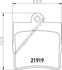 TEXTAR 2191901 | MERCEDES W202-203-210 FREN BALATASI ARKA