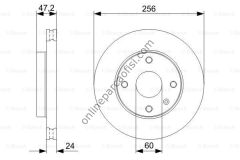BOSCH 0986479328 | OPEL LACETTI FREN DISKI ÖN