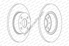 FERODO DDF066 | FIAT LINEA/BRAVO II/BRAVO VAN/CROMA FREN DISKI ARKA