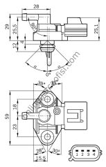 BOSCH 0261230093 | FORD MAVERICK YAKIT BASINÇ SENSÖRÜ