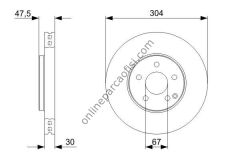 BOSCH 0986479333 | MERCEDES W211 FREN DISKI ÖN