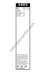 BOSCH 3397009843 | MERCEDES W205-253 SILECEK SÜPÜRGESI ÖN TAKIM