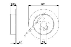BOSCH 0986479338 | JAPON RAV4 (A2) FREN DISKI ARKA