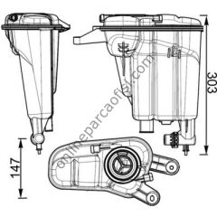 BEHR CRT 95 000S | VW A4-A5 RADYATÖR YEDEK SU DEPOSU