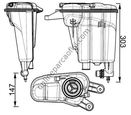 BEHR CRT 95 000S | VW A4-A5 RADYATÖR YEDEK SU DEPOSU