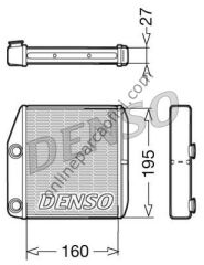 DENSO DRR09075 | FIAT FIORINO GRANDE PUNTO DOBLO III LINEA/CORSA D CORSA E ADAM KALORIFER RADYATÖRÜ