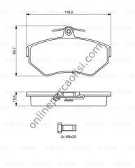 BOSCH 0986494021 | VW PASSAT-A4 FREN BALATASI ÖN