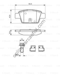 BOSCH 0986494030 | FIAT STILO/BRAVO/LINEA/ALFA FREN BALATASI ARKA
