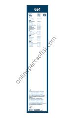 BOSCH 3397010299 | KORE TÜM MODELLER/I20/I30/SANTAFE/CEED SILECEK SÜPÜRGESI ÖN TAKIM