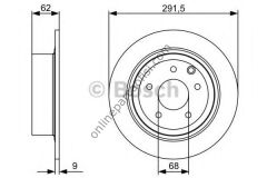 BOSCH 0986479362 | JAPON QASHQAI (J10) : JUKE (F15) 10- FREN DISKI ARKA