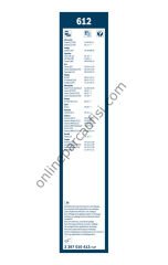 BOSCH 3397010413 | KORE TÜM MODELLER/IX20/IX35 SILECEK SÜPÜRGESI ÖN TAKIM