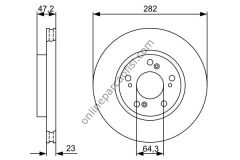 BOSCH 0986479365 | JAPON CRV (RD) FREN DISKI ÖN