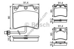 BOSCH 0986494041 | VW T4 FREN BALATASI ÖN