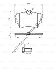 BOSCH BCH 0986494040 | RENAULT TRAFIC II-III/NISSAN NV300/TALENTO/VIVARO FREN BALATASI ARKA