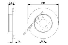 BOSCH 0986479377 | KORE ACCENT MIL/ACCENT ADM FREN DISKI ÖN