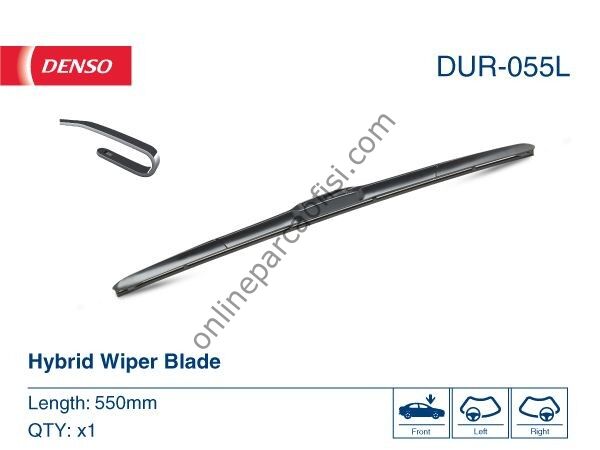 DENSO DUR-055L | UNI COROLLA (E12) : HILUX (GUN135, GUN125, GUN126) 15- SILECEK SÜPÜRGESI ÖN SOL