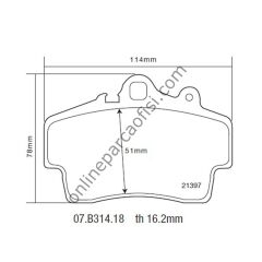BREMBO SPOR PAD PORSCHE ÖN BALATA