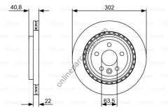 BOSCH 0986479398 | VOLVO S60/S80/V60/V70/XC60 FREN DISKI ARKA