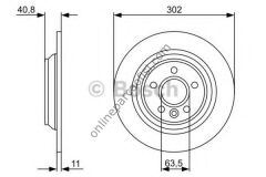 BOSCH 0986479397 | VOLVO S60/S80/V60 FREN DISKI ARKA