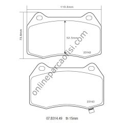 BREMBO SET PAST.NISSAN 350Z+ROADSTER