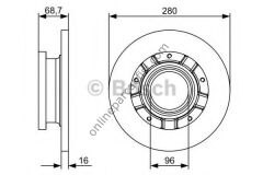 BOSCH 0986479401 | FORD TRANSIT V-347 FREN DISKI ARKA