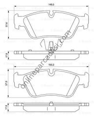 BOSCH BCH 0986494096 | BMW E87-E90 FREN BALATASI ÖN