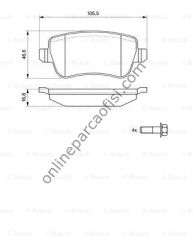 BOSCH 0986494125 | FIAT CROMA FREN BALATASI ÖN