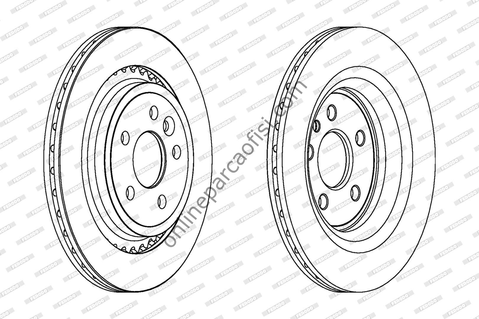 FERODO DDF1681C | VOLVO S60/S80/V60/V70/XC60 FREN DISKI ARKA