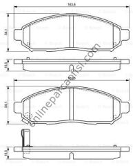 BOSCH 0986494151 | JAPON NAVARA (D40) : PATHFINDER 05-10 FREN BALATASI ÖN